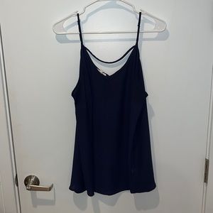 Navy blue polyester tank top